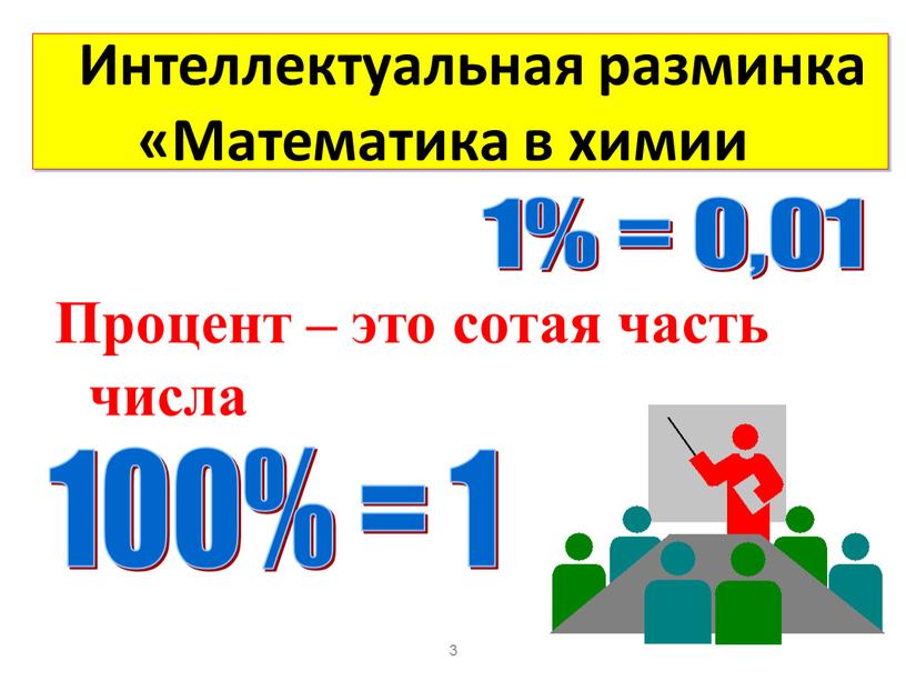 Интеллектуальная разминка «Математика в химии»