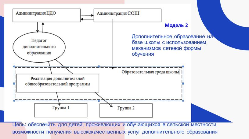 Дополнительное образование на базе школы с использованием механизмов сетевой формы обучения