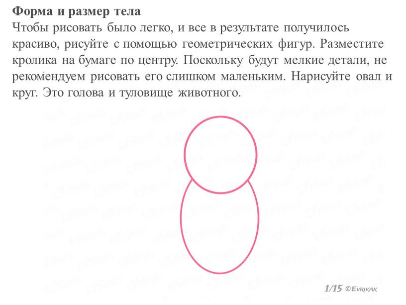 Форма и размер тела Чтобы рисовать было легко, и все в результате получилось красиво, рисуйте с помощью геометрических фигур