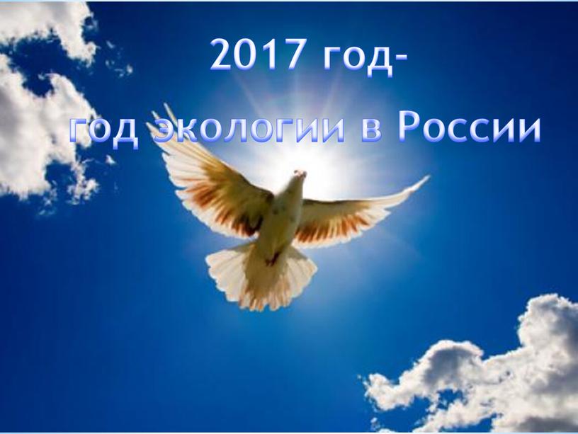 2017 год- год экологии в России