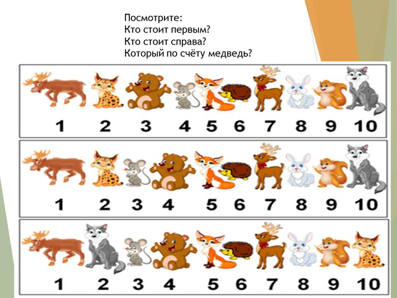 Посмотрите: Кто стоит первым? Кто стоит справа?