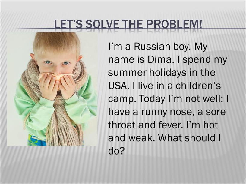 Let’s solve the problem! I’m a