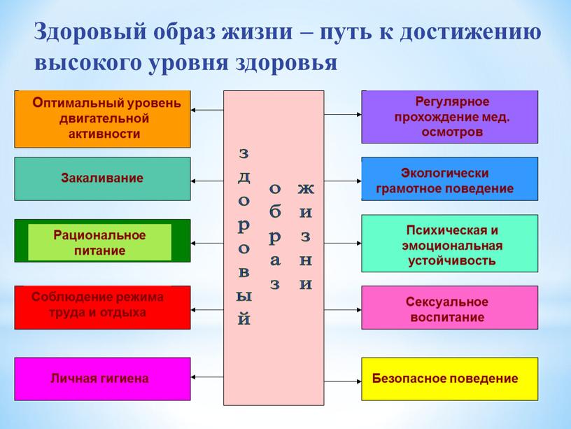 Здоровый образ жизни – путь к достижению высокого уровня здоровья