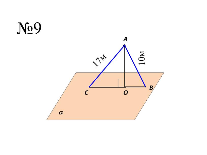  А О B C №9  17м 10м