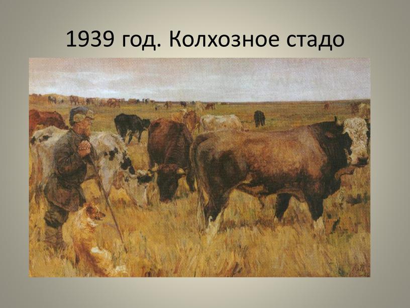 1939 год. Колхозное стадо