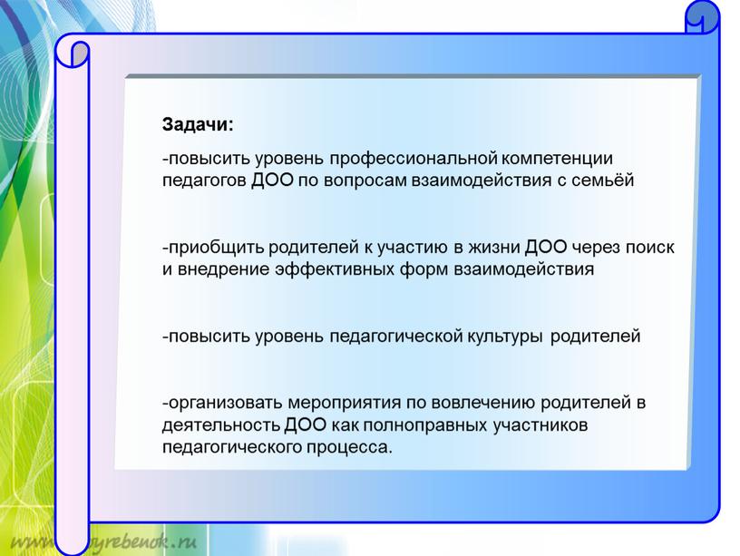 Задачи: -повысить уровень профессиональной компетенции педагогов