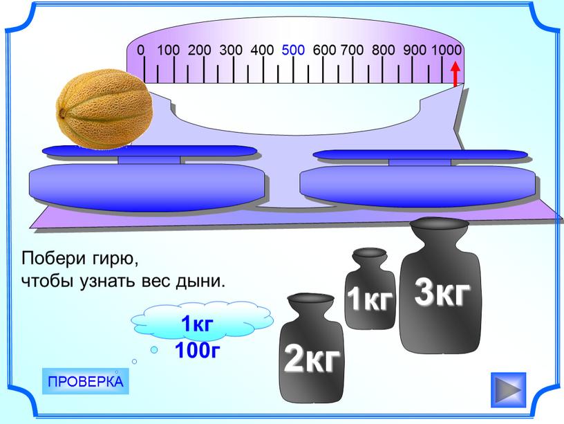 Побери гирю, чтобы узнать вес дыни