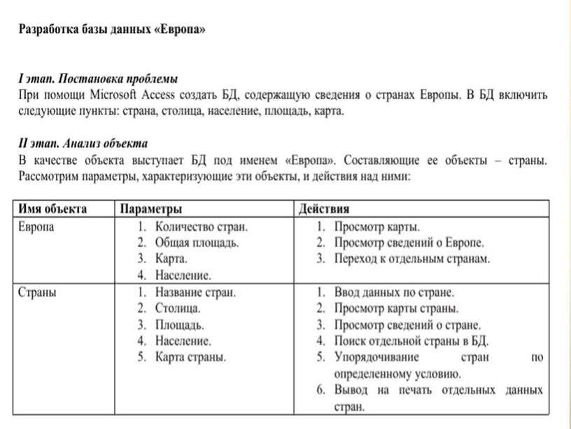 Презентация по теме "Создание баз данных"