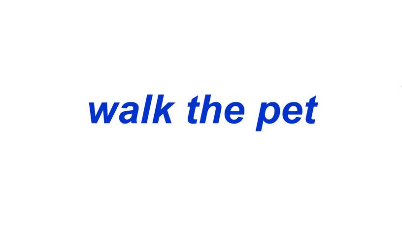 walk the pet
