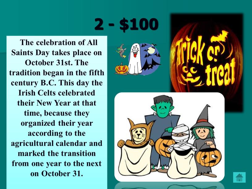 The celebration of All Saints Day takes place on