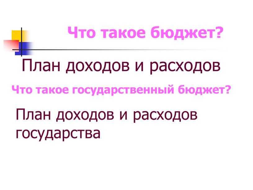 Что такое бюджет? План доходов и расходов