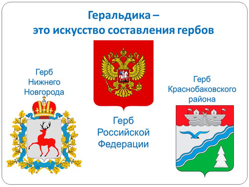 Геральдика – это искусство составления гербов