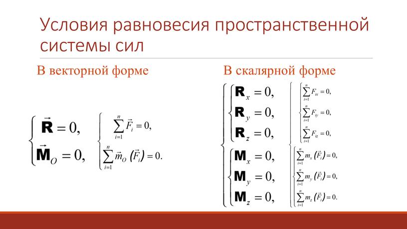 В векторной форме