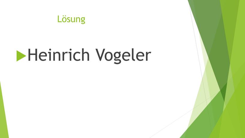 Lösung Heinrich Vogeler