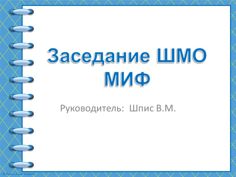 Руководитель: Шпис В.М.