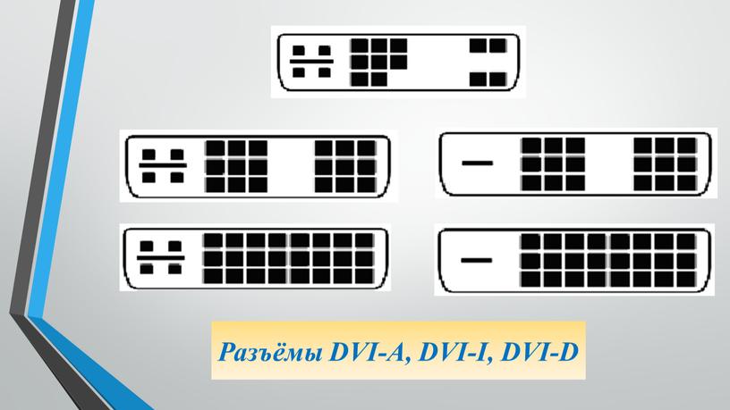 Разъёмы DVI-A, DVI-I, DVI-D