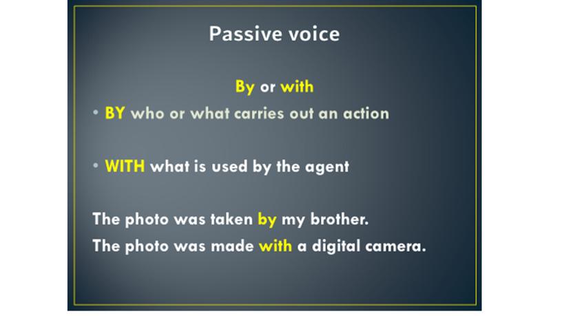 Презентация "Passive Voice"