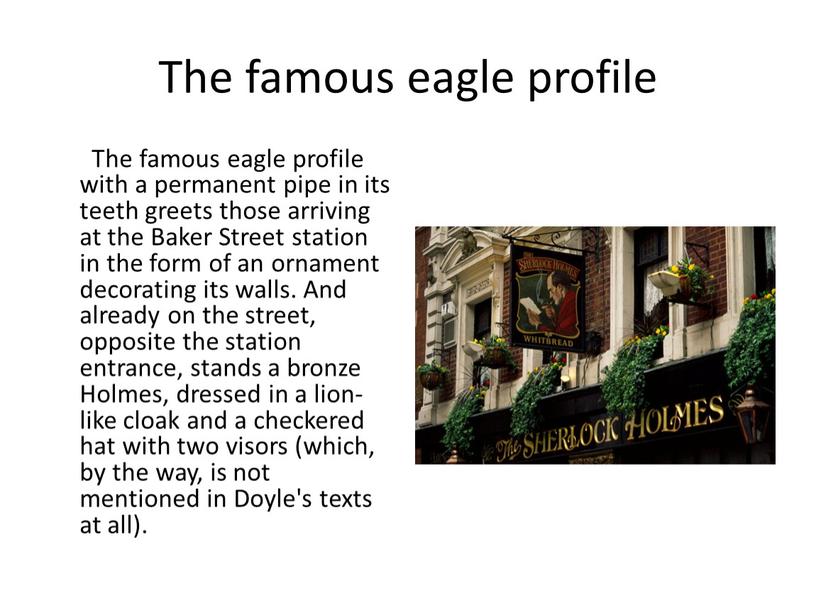 The famous eagle profile