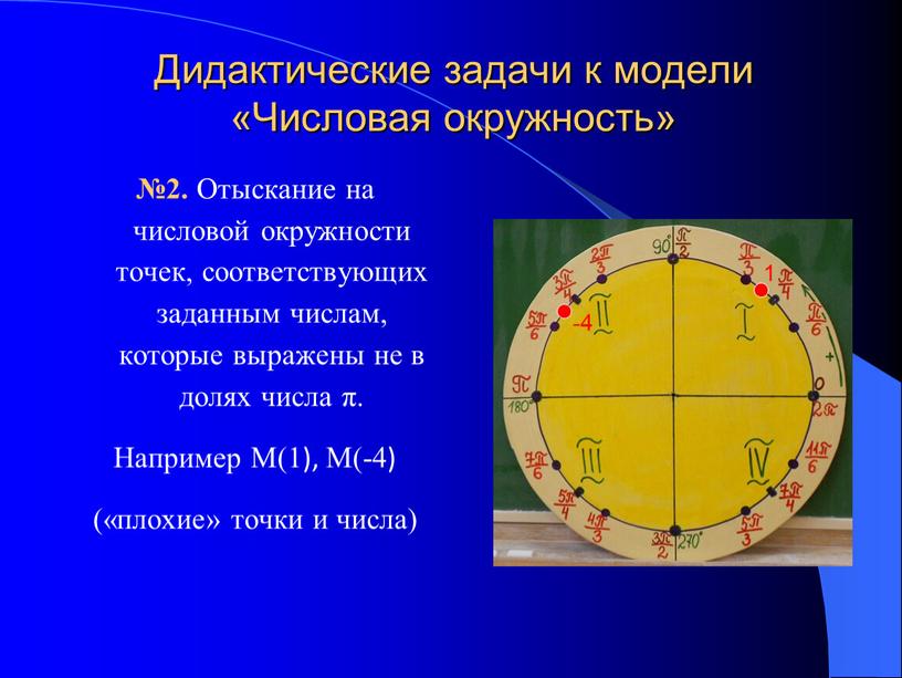 Дидактические задачи к модели «Числовая окружность» №2