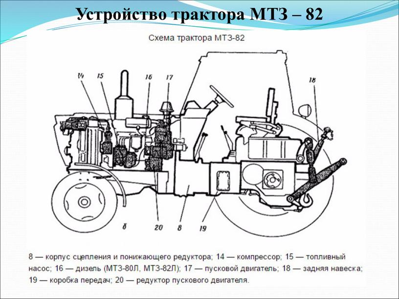 Устройство трактора МТЗ – 82