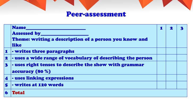 Peer-assessment Name_________________________