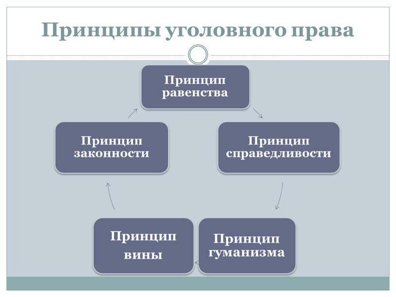 Принципы уголовного права