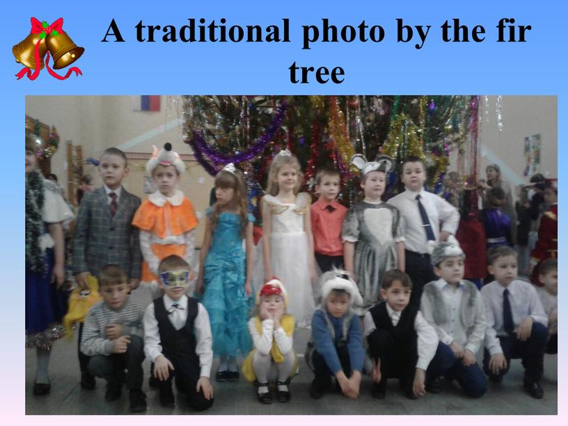 A traditional photo by the fir tree