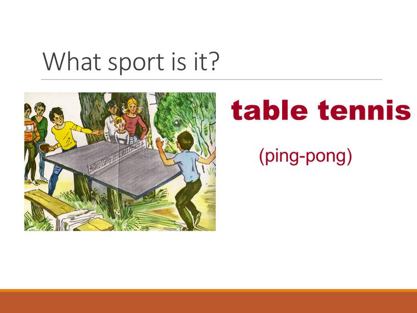 What sport is it? table tennis (ping-pong)