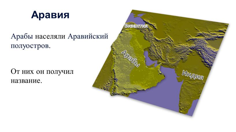 Арабы населяли Аравийский полуостров