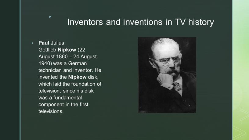 Inventors and inventions in TV history