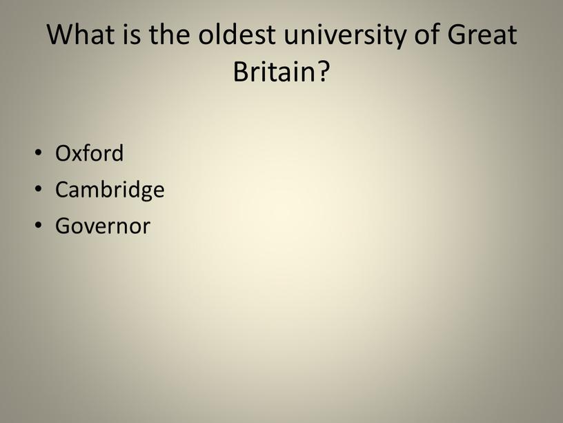 What is the oldest university of