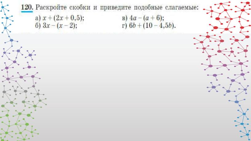 "Приведение подобных слагаемых" 7 класс