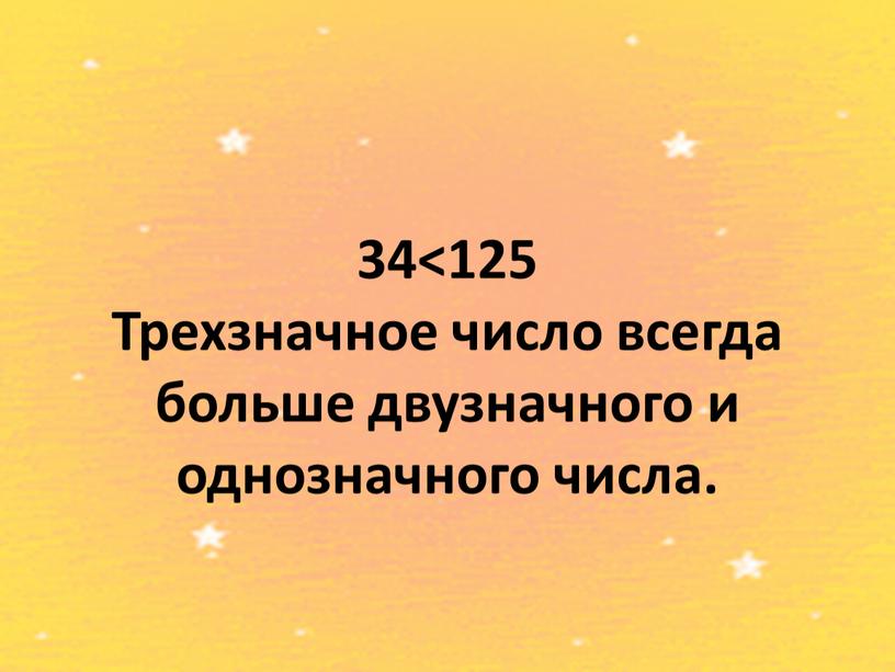 Трехзначное число всегда больше двузначного и однозначного числа