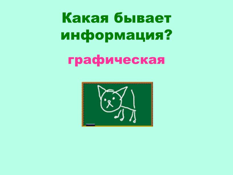 Какая бывает информация? графическая