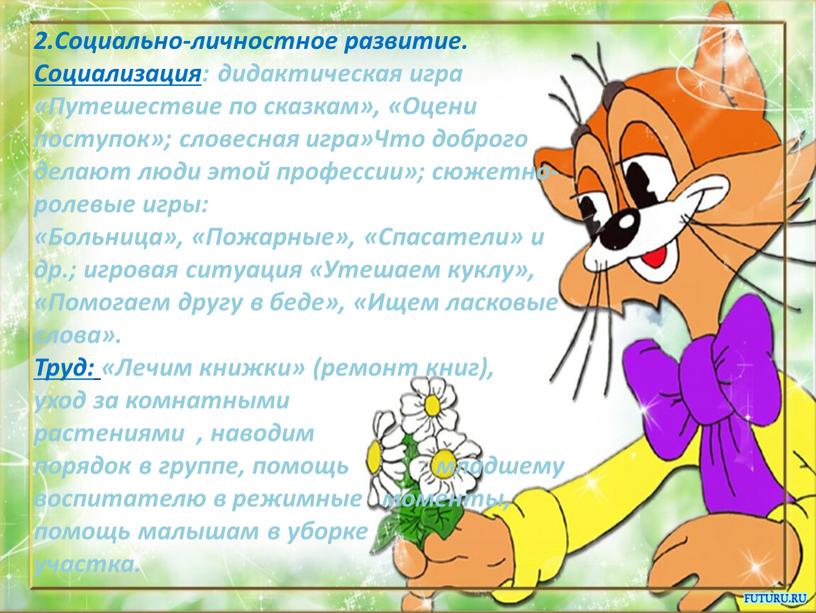 Социально-личностное развитие.