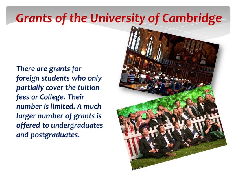 Grants of the University of Cambridge