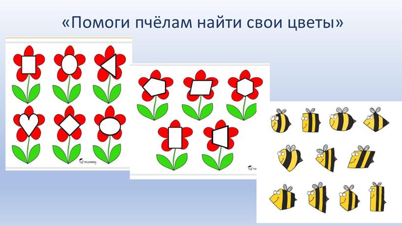 Помоги пчёлам найти свои цветы»