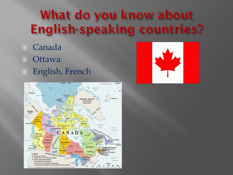 What do you know about English-speaking countries?