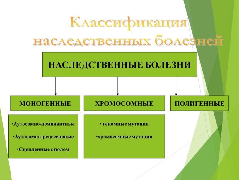 Классификация наследственных болезней