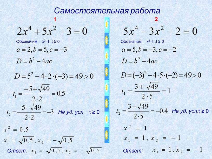 Самостоятельная работа 1 2 Ответ: