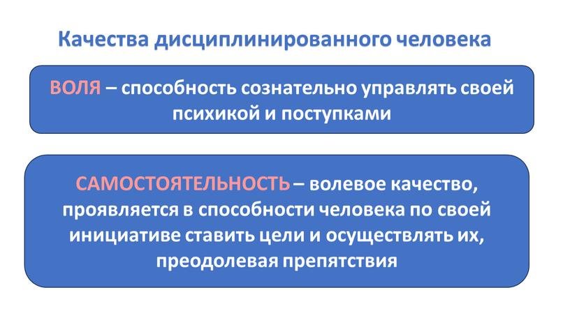 Качества дисциплинированного человека