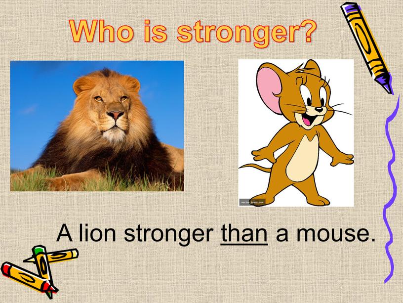 Who is stronger? A lion stronger than a mouse