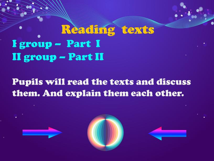 Reading texts I group – Part