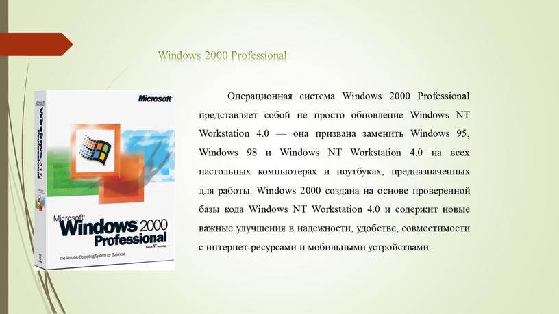 Windows 2000 Professional Операционная система