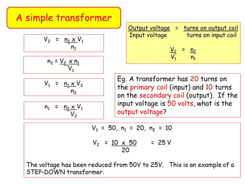 A simple transformer V2 = n2 x