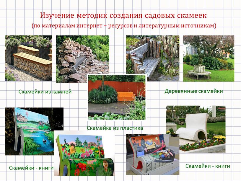 Изучение методик создания садовых скамеек (по материалам интернет – ресурсов и литературным источникам)