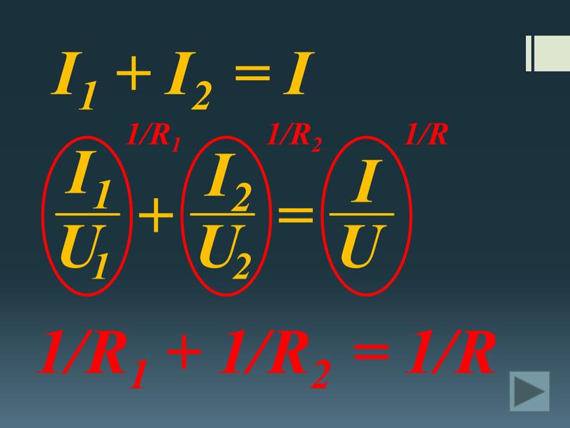 I1 + I2 = I + = I1