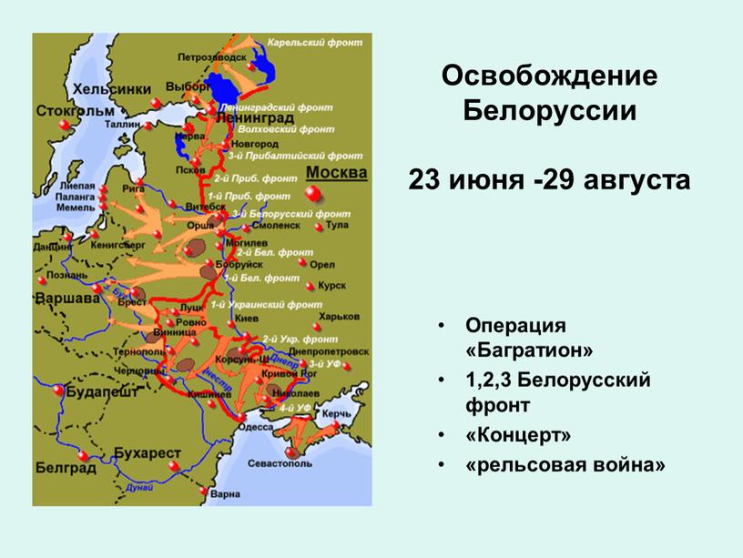 Освобождение Белоруссии 23 июня -29 августа