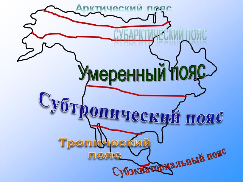 Арктический пояс Субарктический пояс