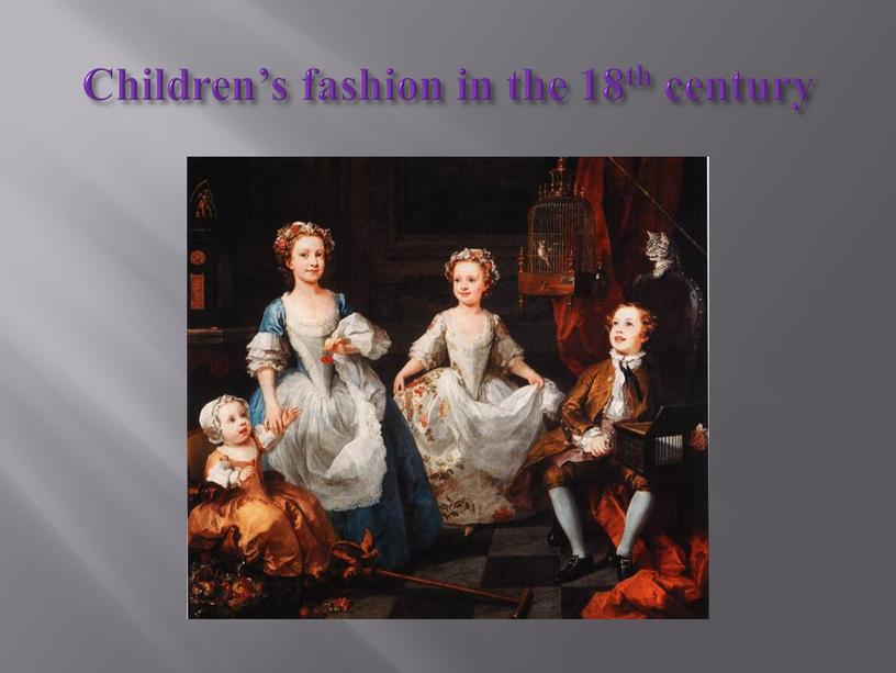 Children’s fashion in the 18th century